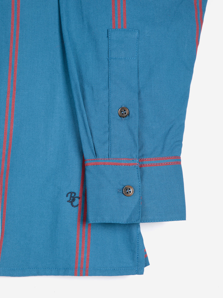 Triple Stripes all over poplin shirt