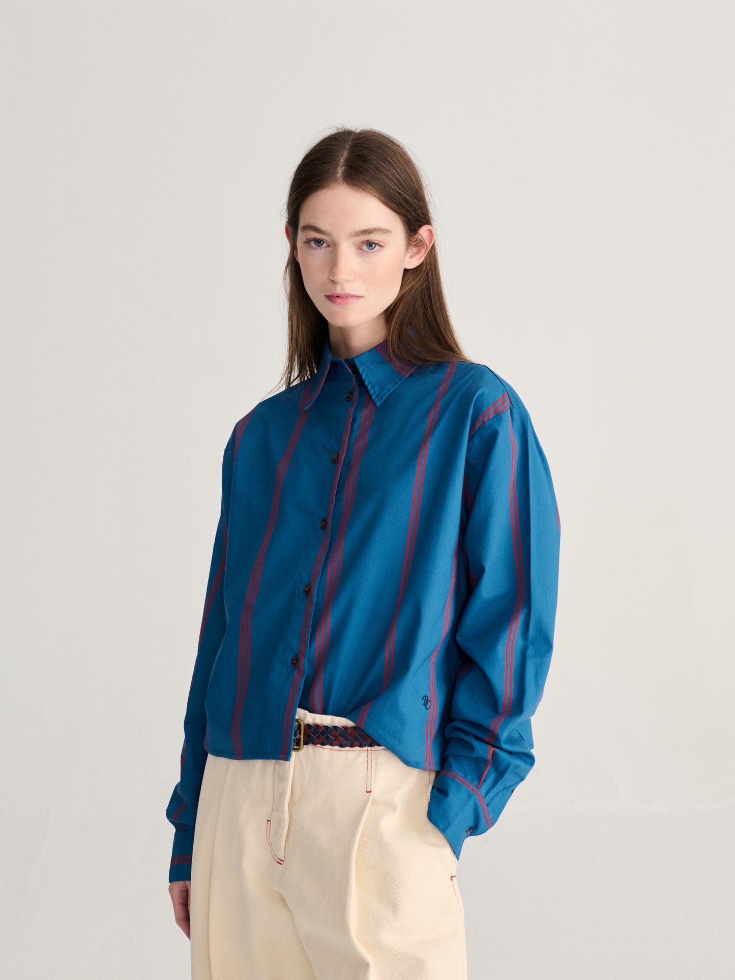 Triple Stripes all over poplin shirt