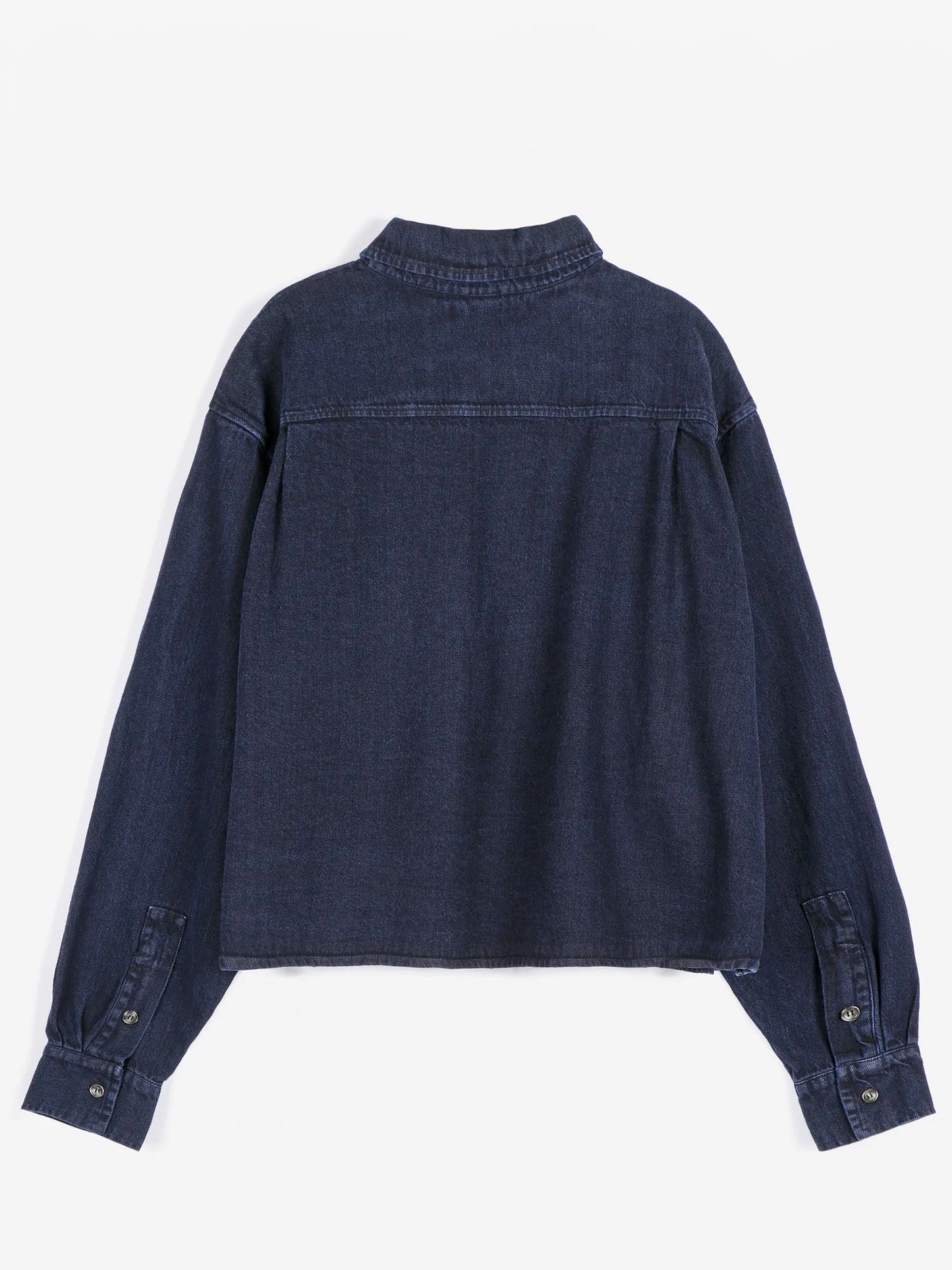 Chemise en denim clair à poches en velours côtelé Big