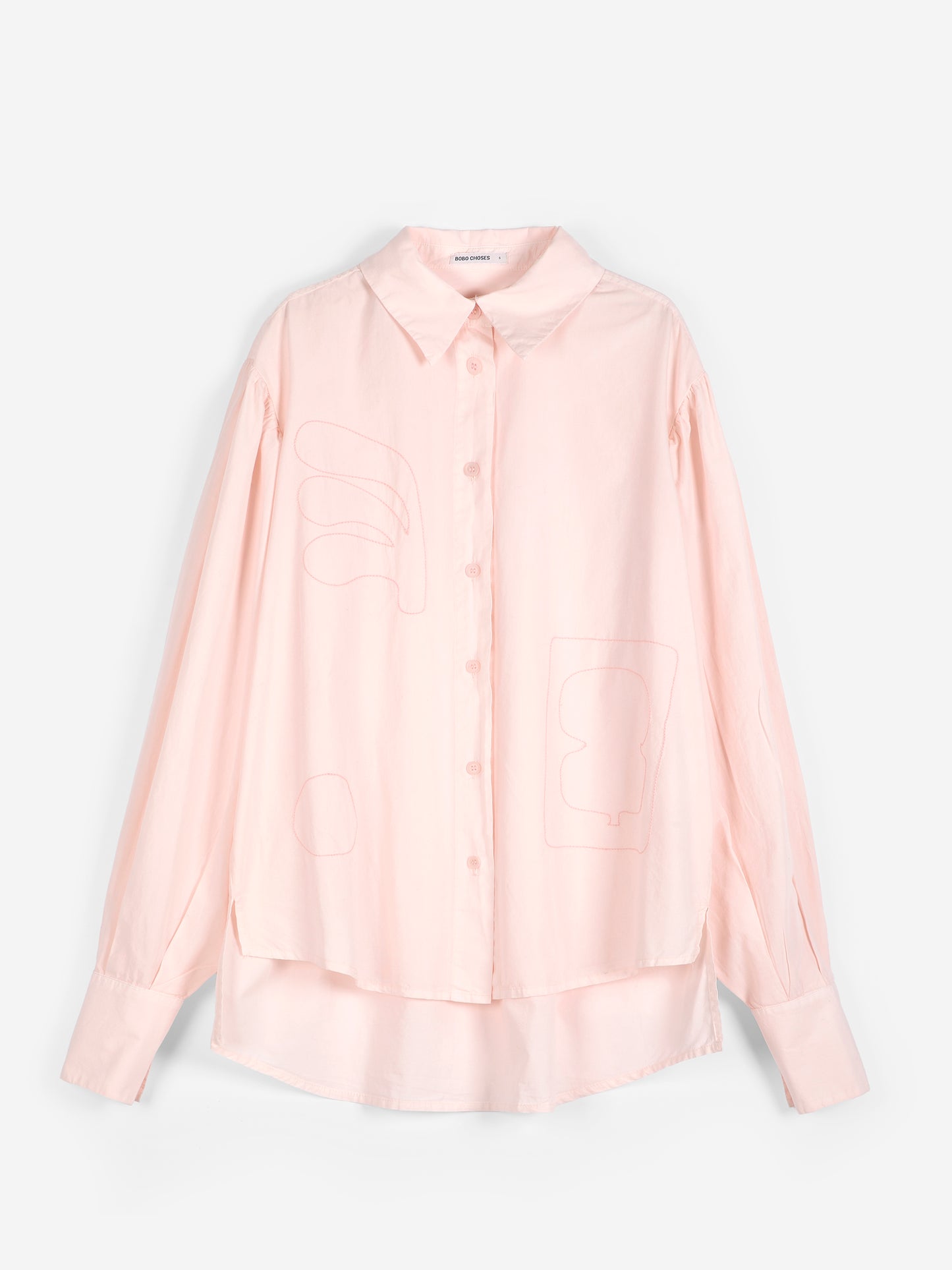 Camisa de popelín amb brodat Plant Seal
