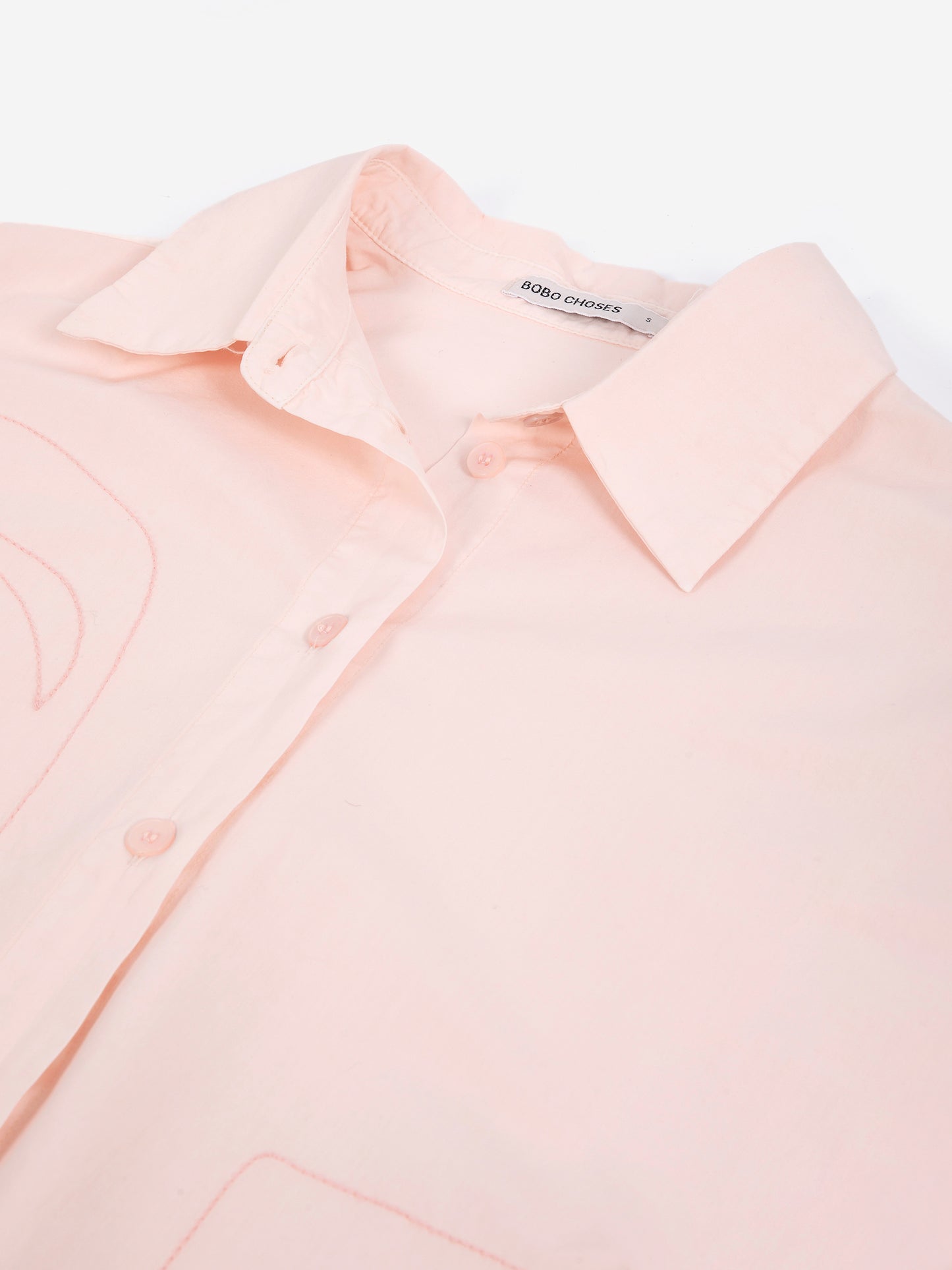 Camisa de popelín amb brodat Plant Seal