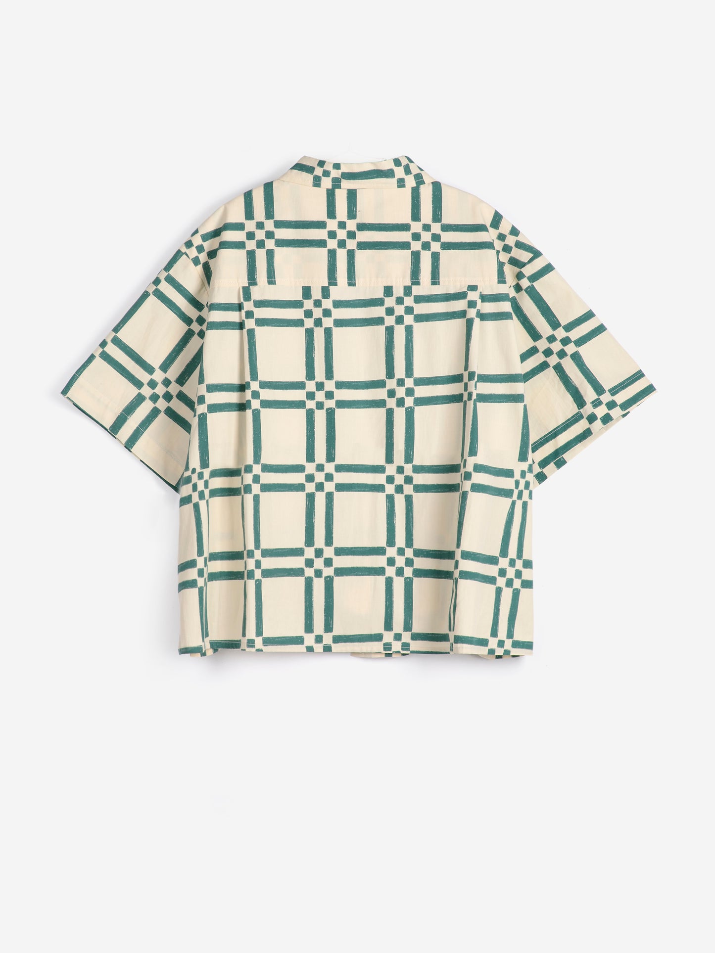 Squares all over poplin shirt