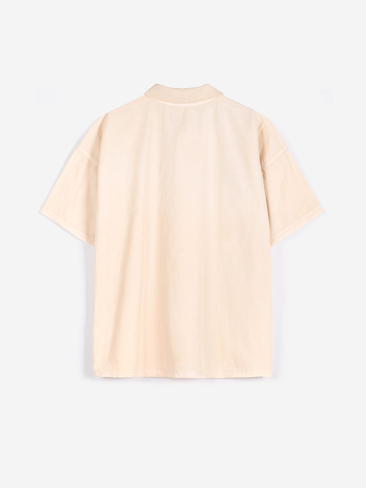Bobo Labelled oversize poplin polo shirt