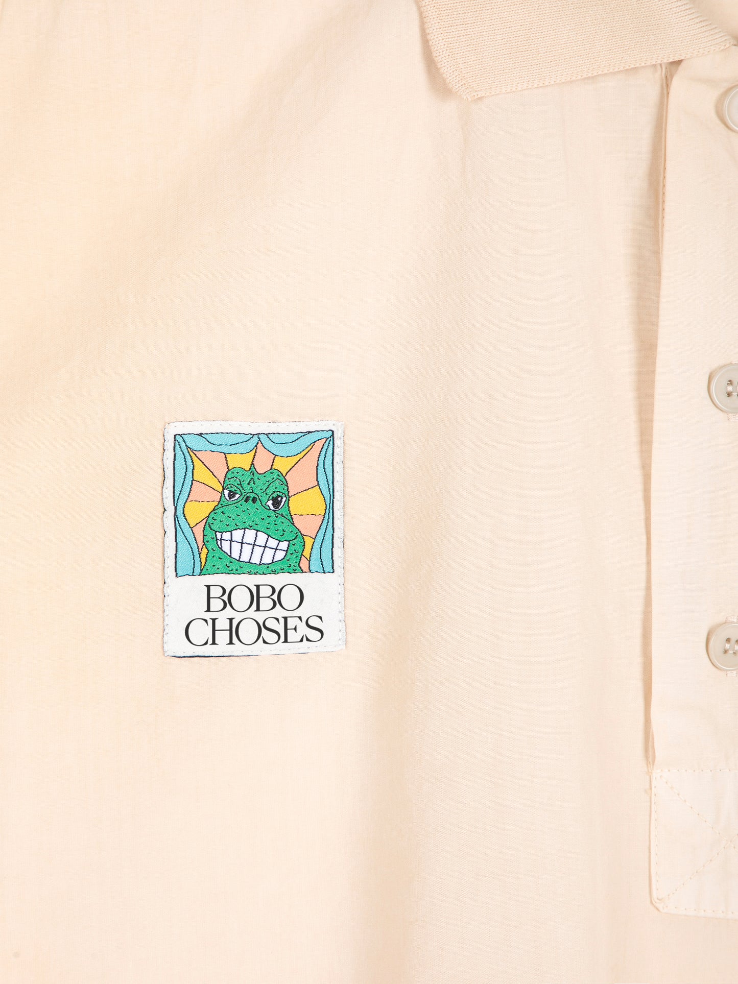 Bobo Labelled oversize poplin polo shirt