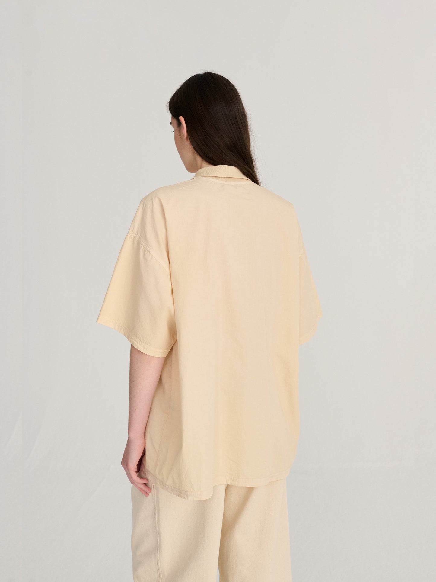 Bobo Labelled oversize poplin polo shirt