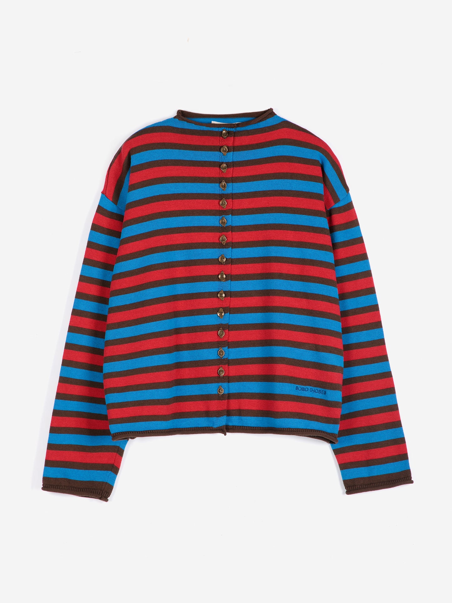 Striped cotton cardigan