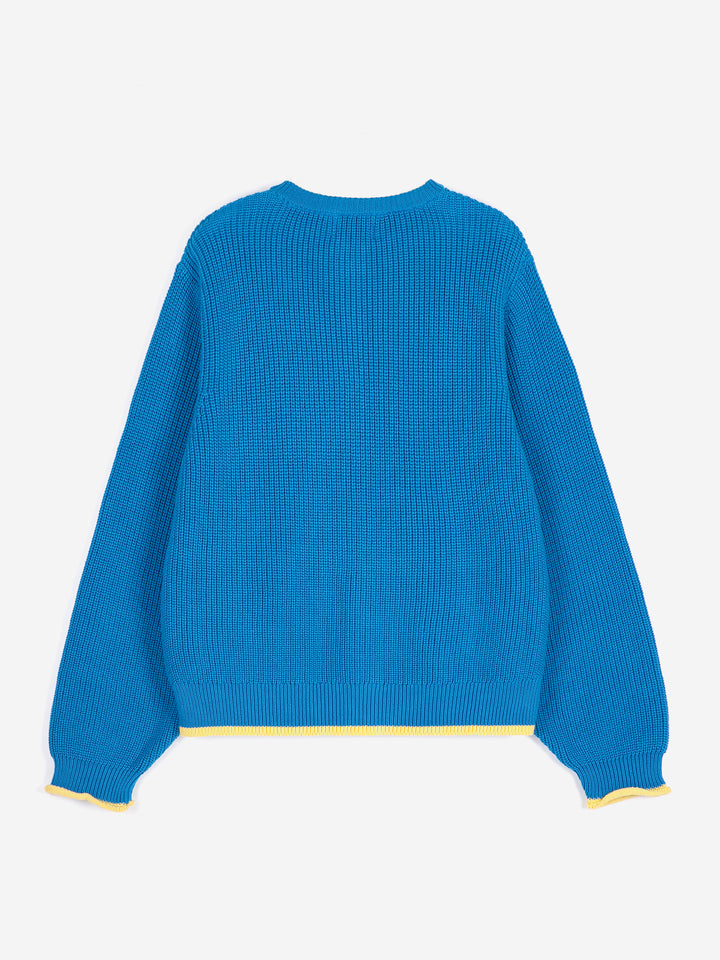 Pearl knitted cotton cardigan