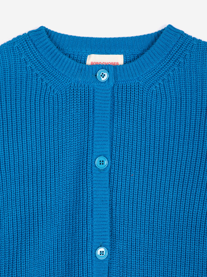 Pearl knitted cotton cardigan