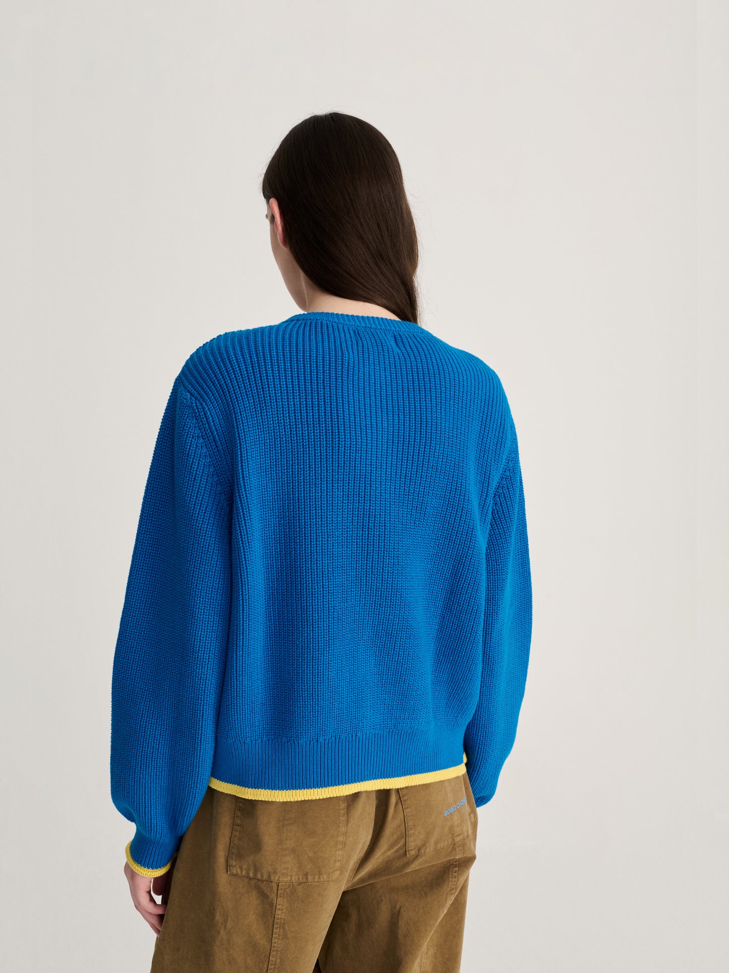 Pearl knitted cotton cardigan