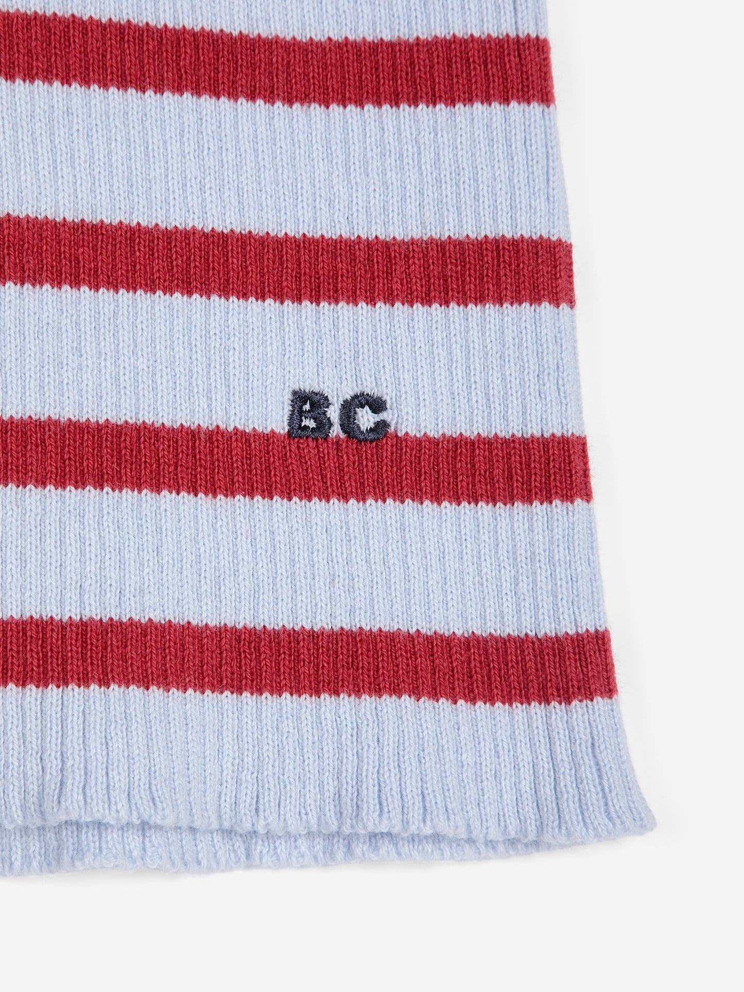 Striped turtleneck wool-cotton jumper