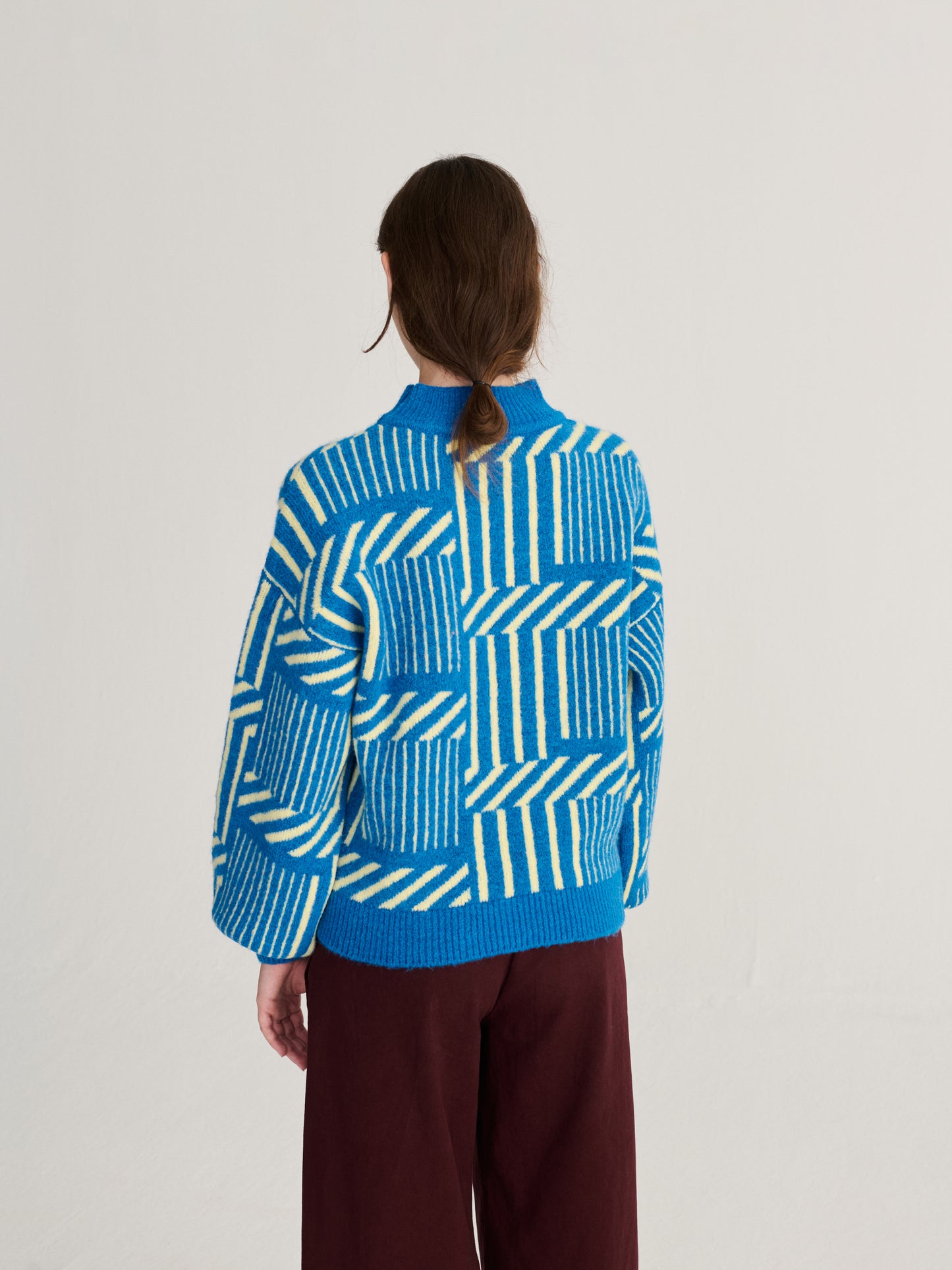 Maze jacquard jumper
