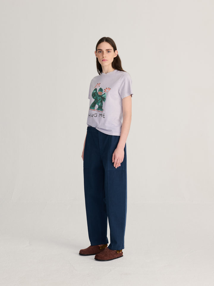 Cotton twill cocoon pants