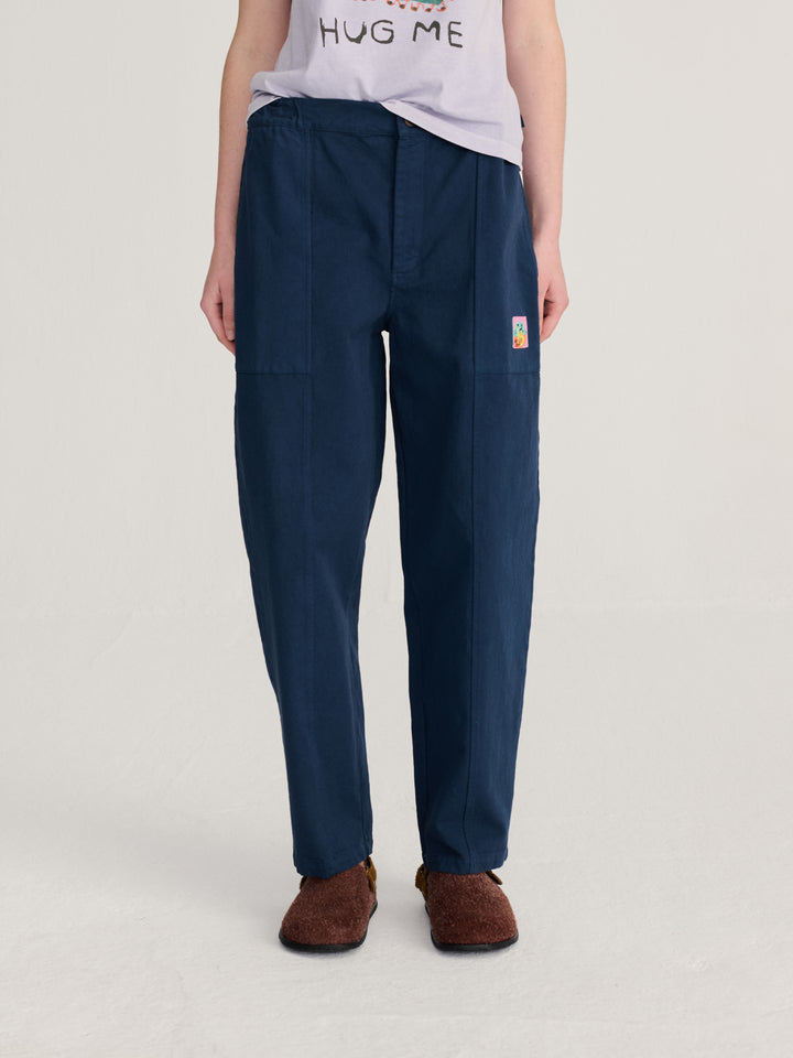 Cotton twill cocoon pants