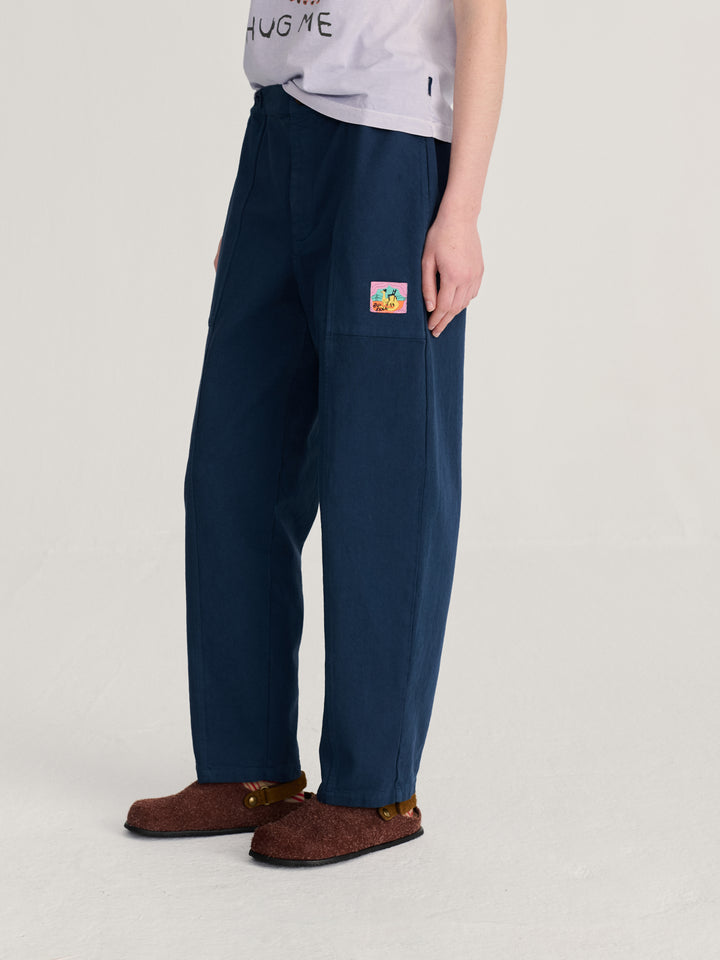 Cotton twill cocoon pants