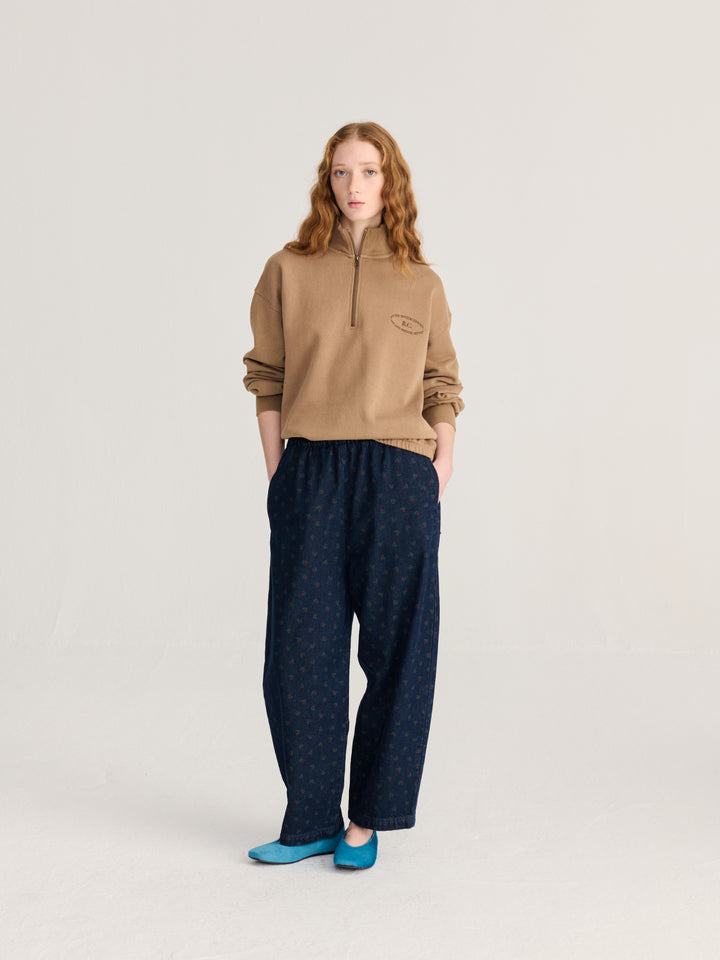 Swamp Whirl all over denim cocoon pants