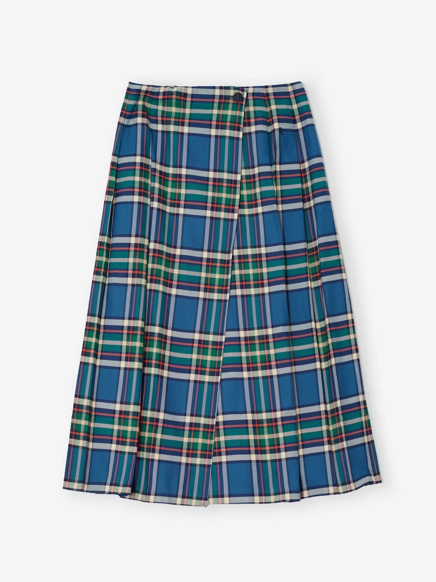 Jupe plissée en flanelle Tartan