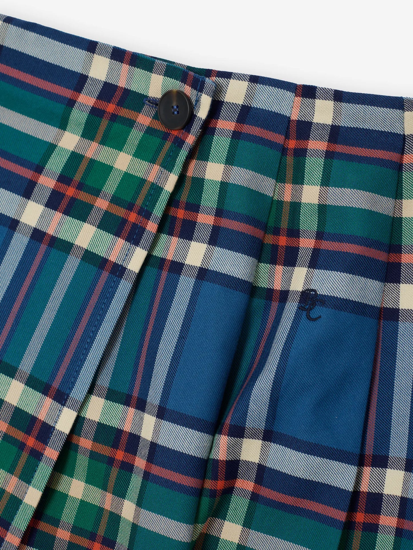 Jupe plissée en flanelle Tartan