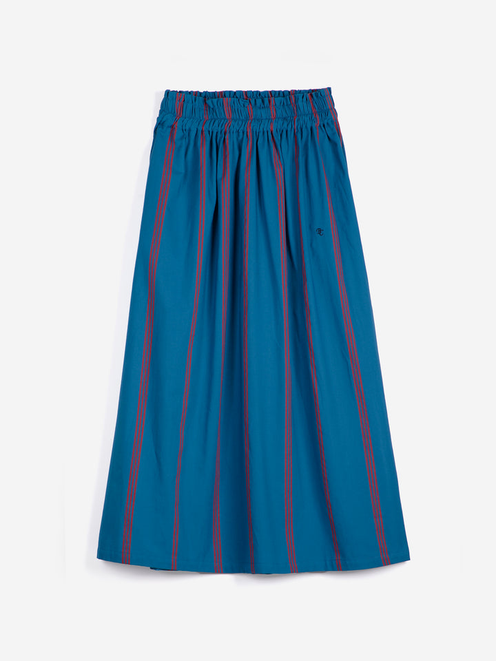 Triple Stripes all over evasé skirt