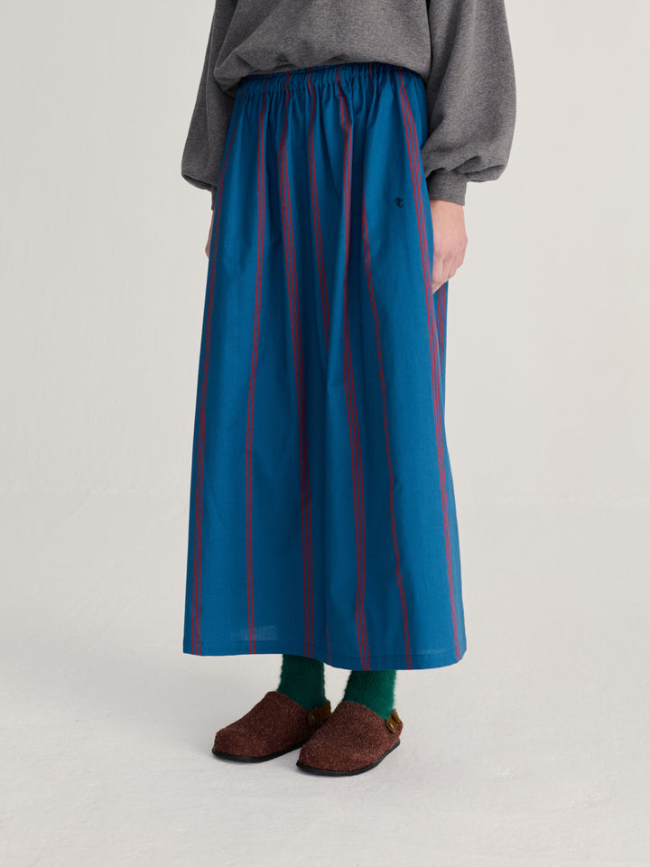 Triple Stripes all over evasé skirt