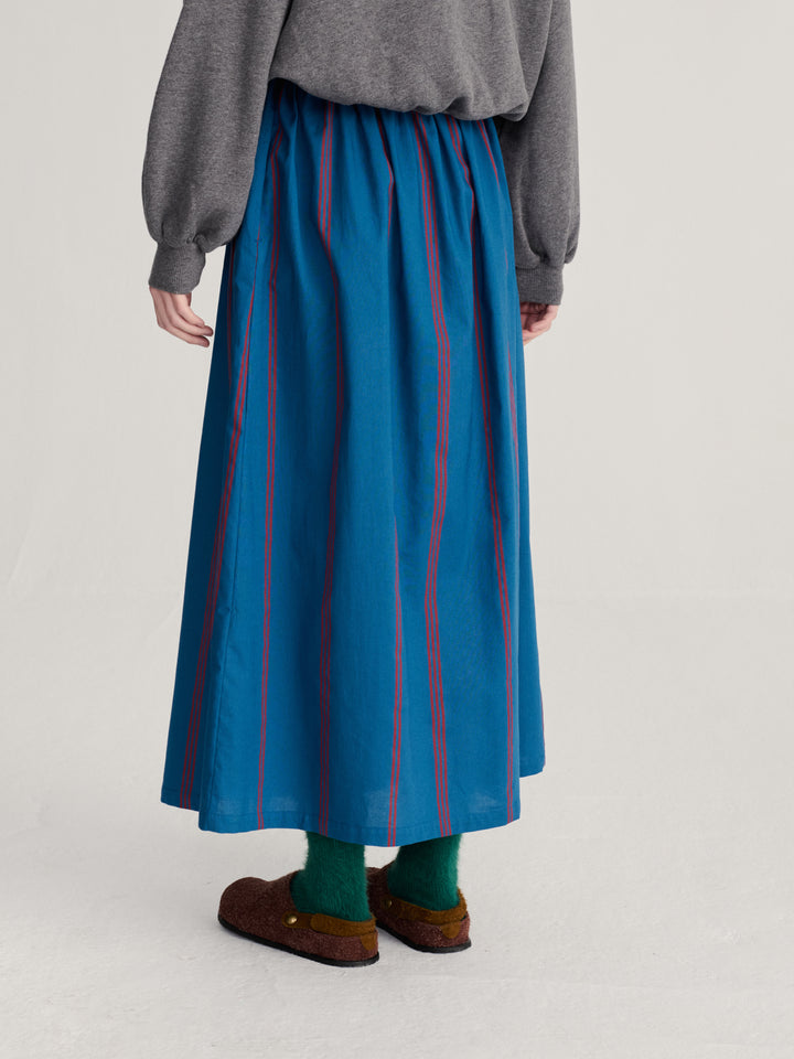 Triple Stripes all over evasé skirt