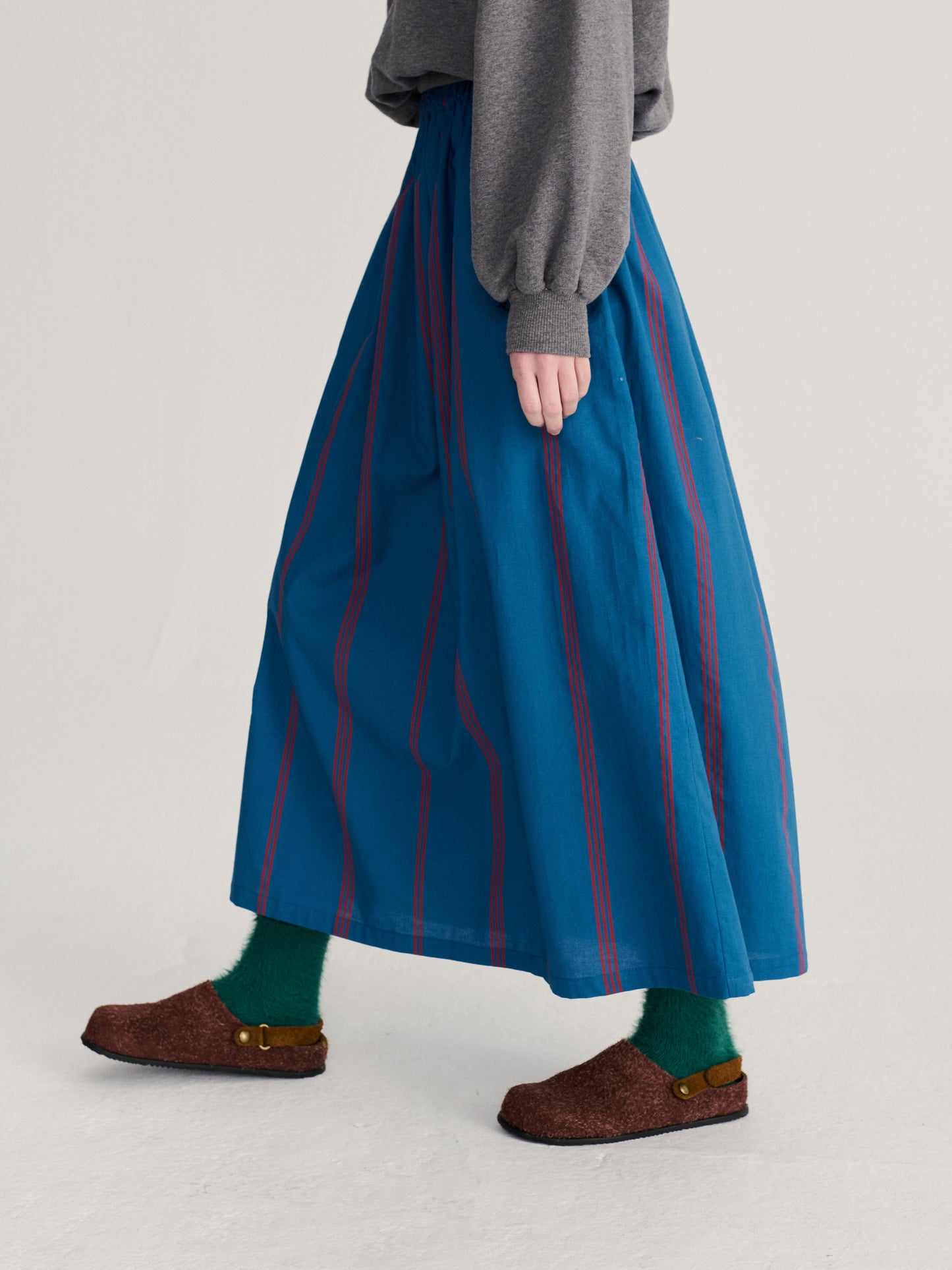 Triple Stripes all over evasé skirt