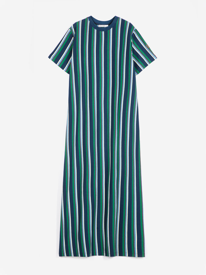 Striped long jersey dress
