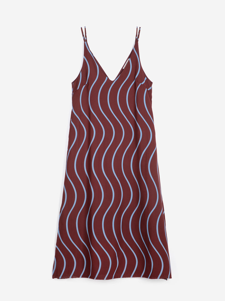 Psicodelic Stripes all over fluid dress