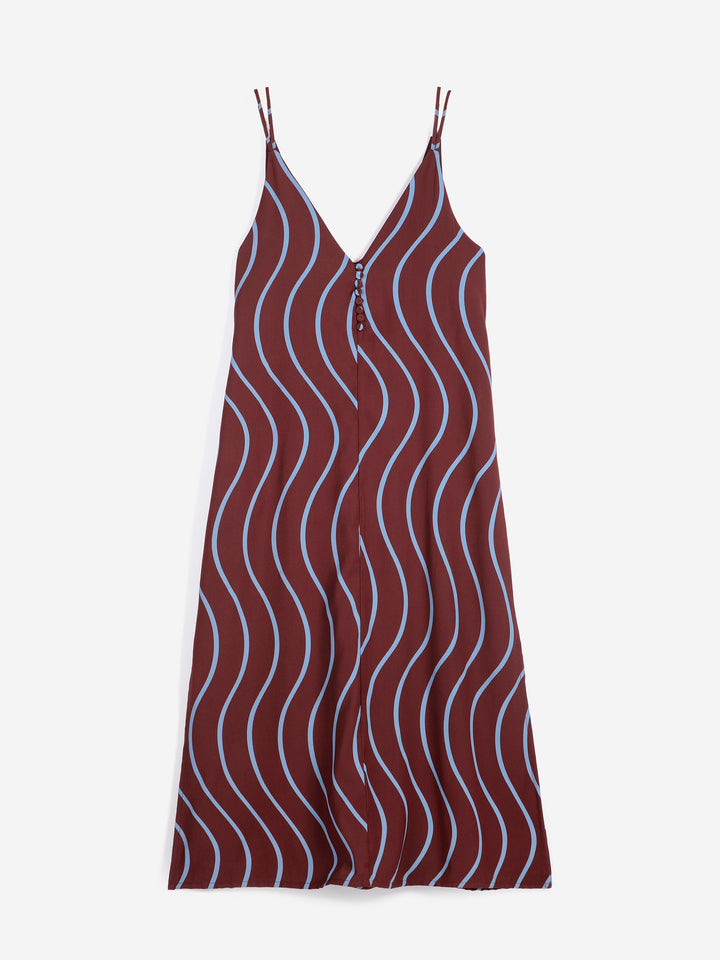 Psicodelic Stripes all over fluid dress