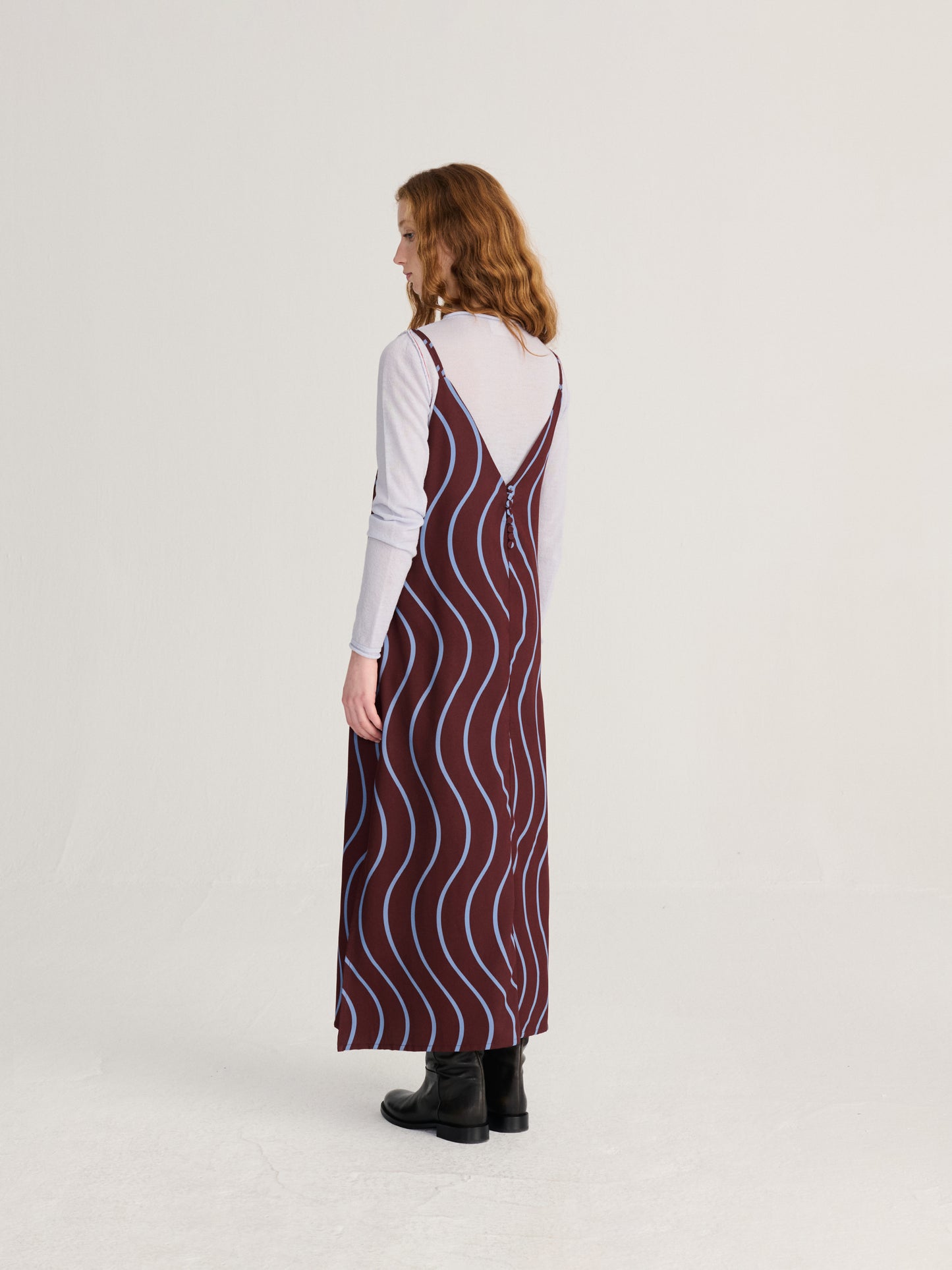 Psicodelic Stripes all over fluid dress