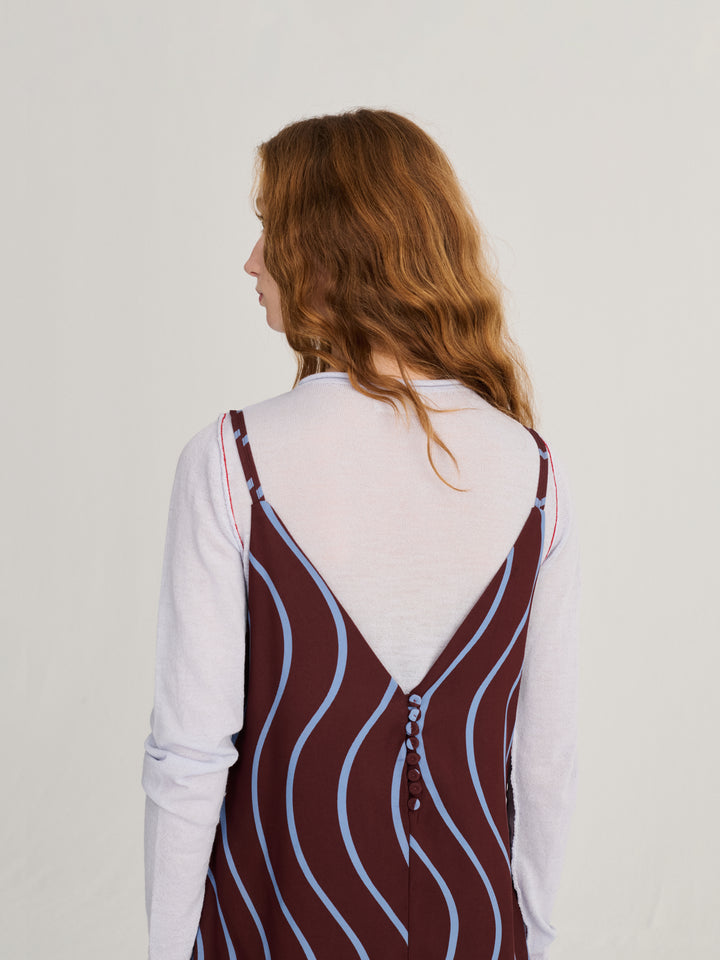 Psicodelic Stripes all over fluid dress