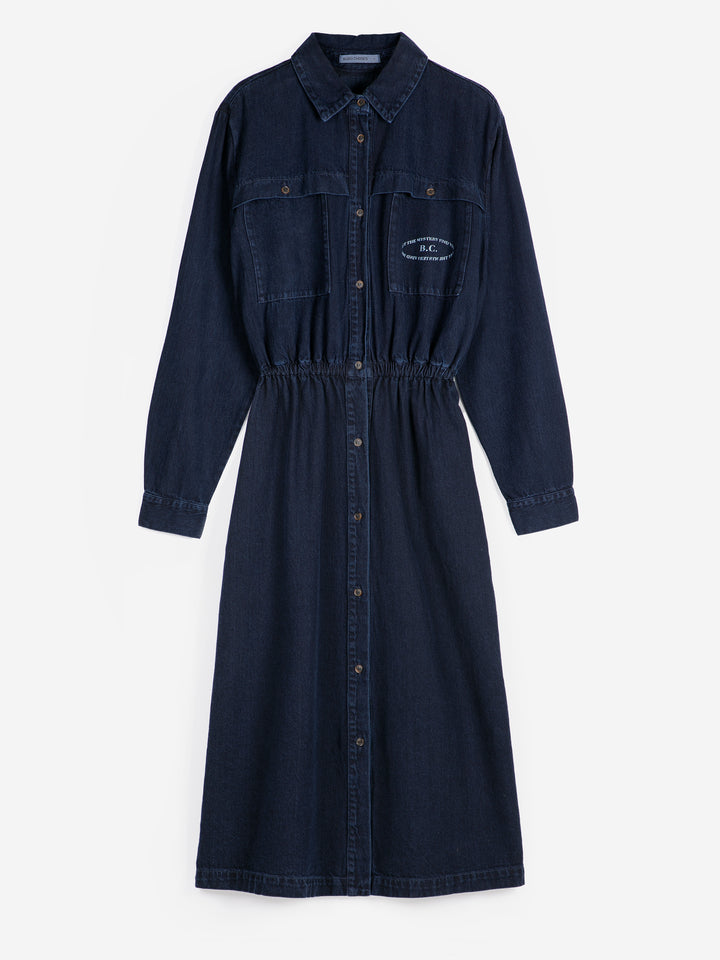 Washed denim dress