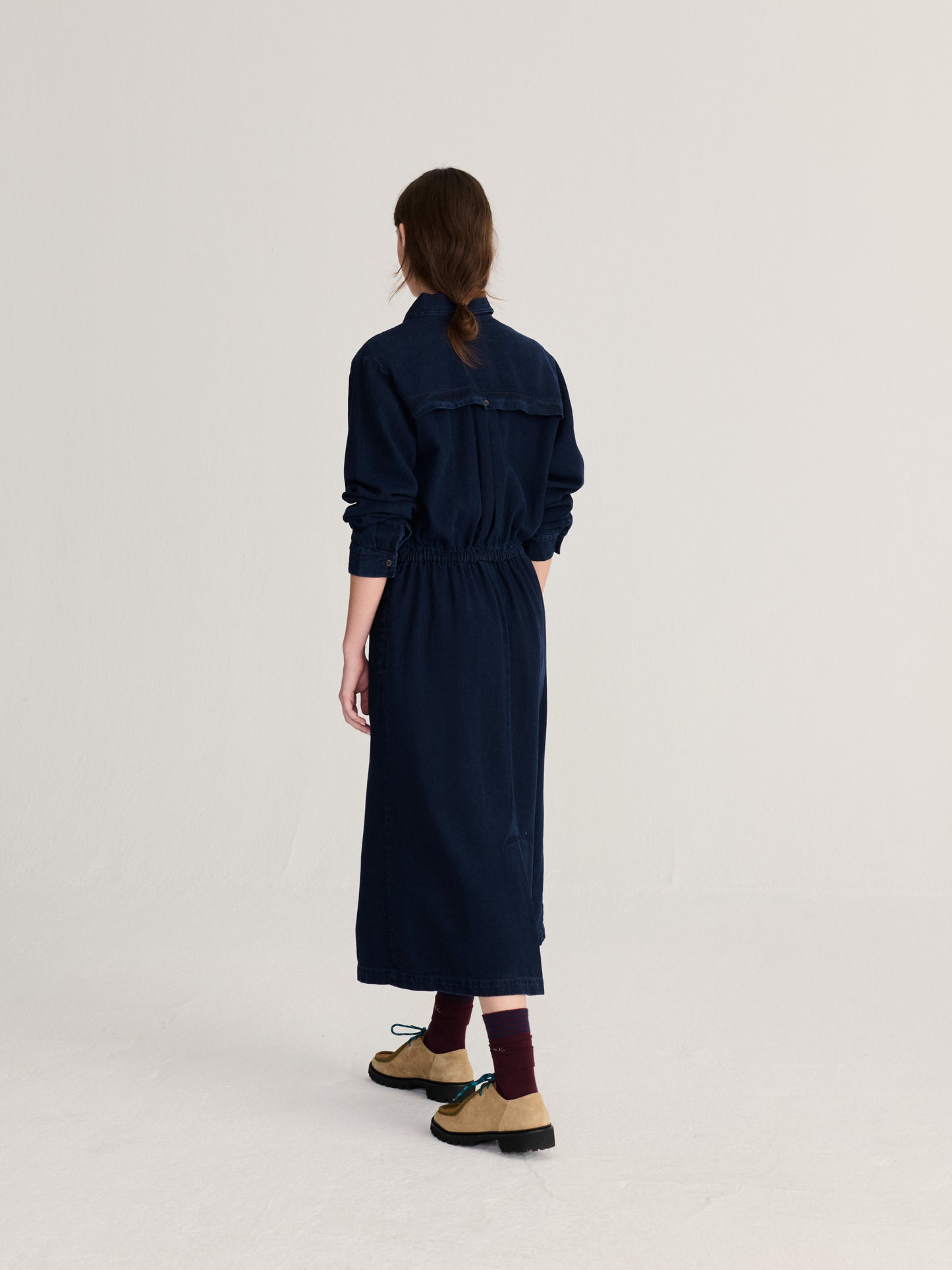 Robe en jean délavé