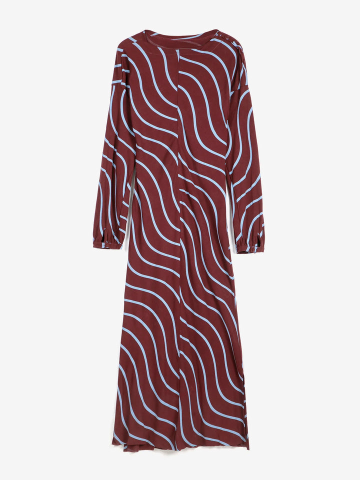 Psicodelic Stripes all over fluid dress