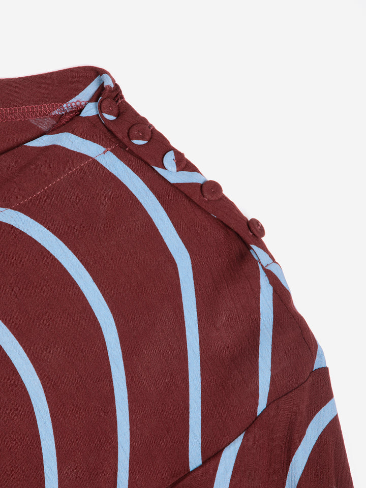 Psicodelic Stripes all over fluid dress