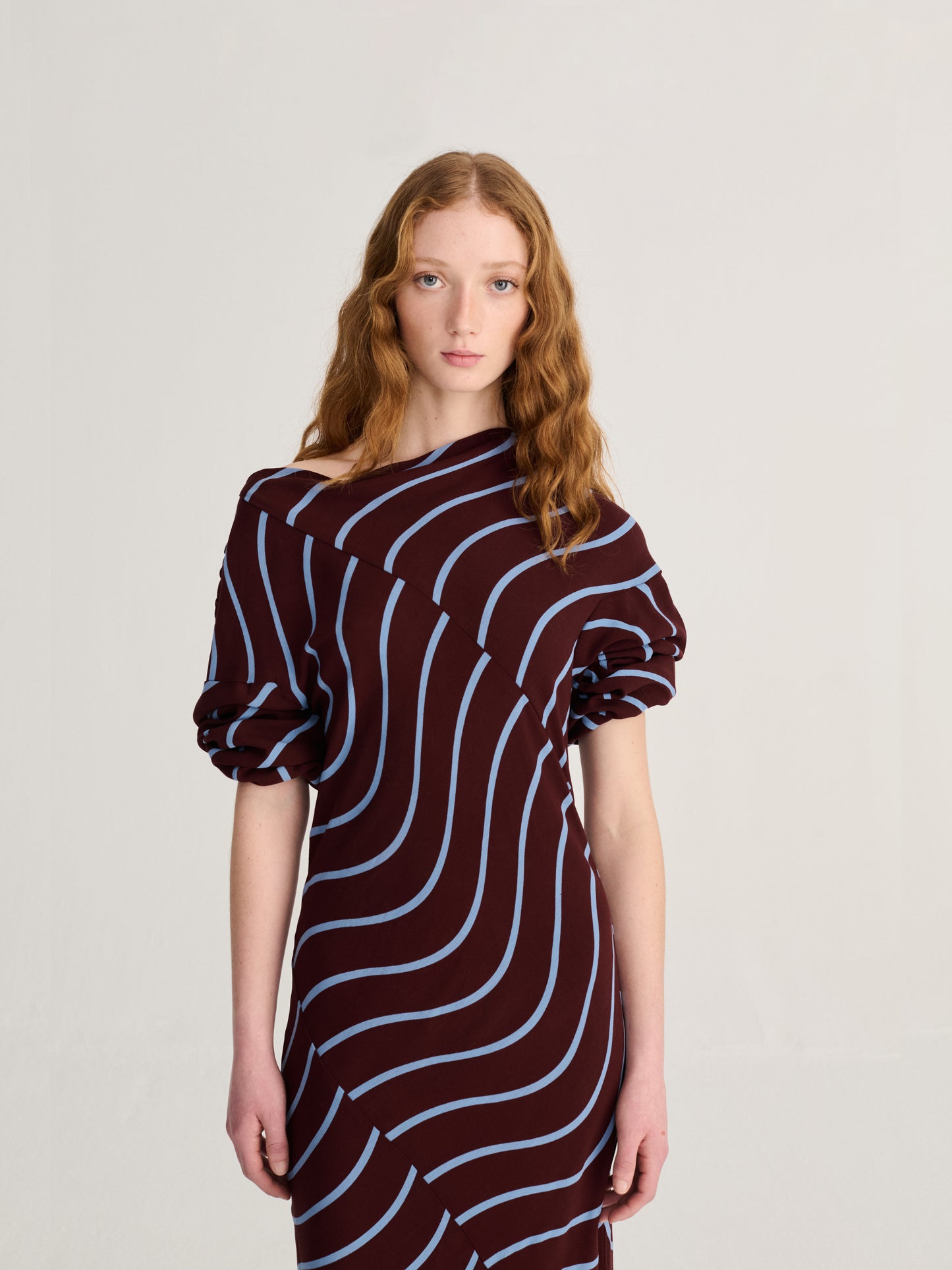 Psicodelic Stripes all over fluid dress