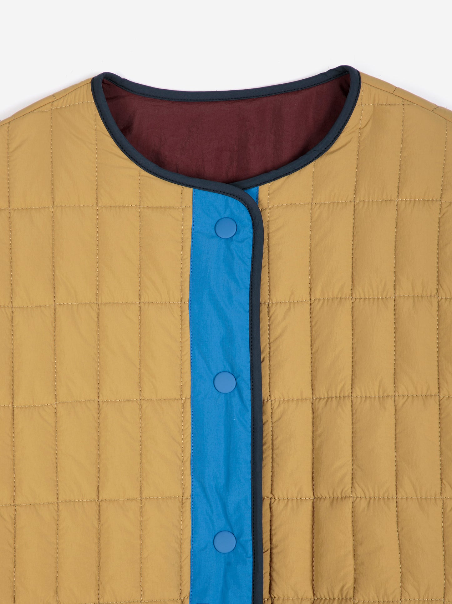 Jaqueta reversible embuatada lleugera Color Block