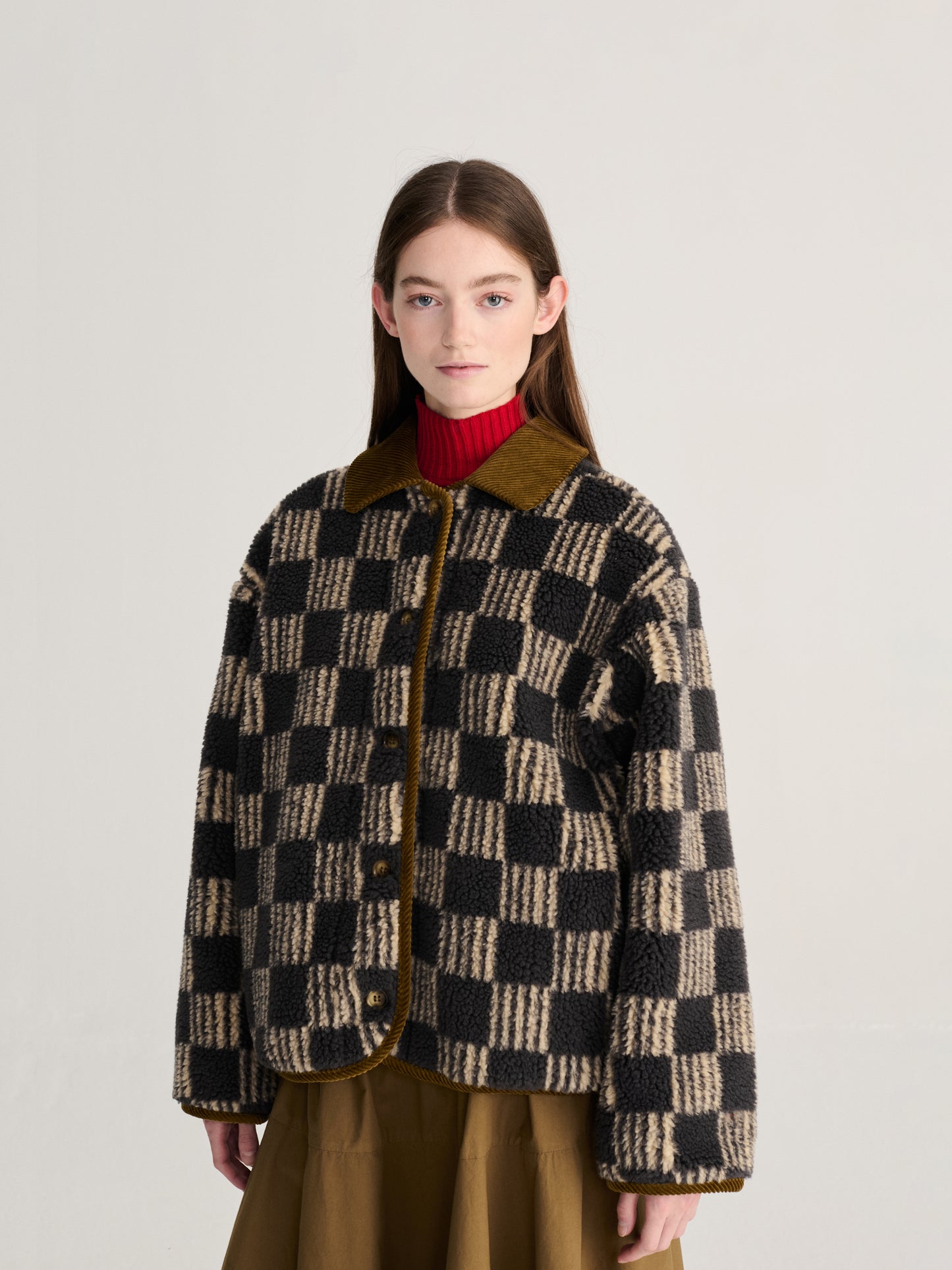 Jacke aus Sherpa Almost Moiré Allover