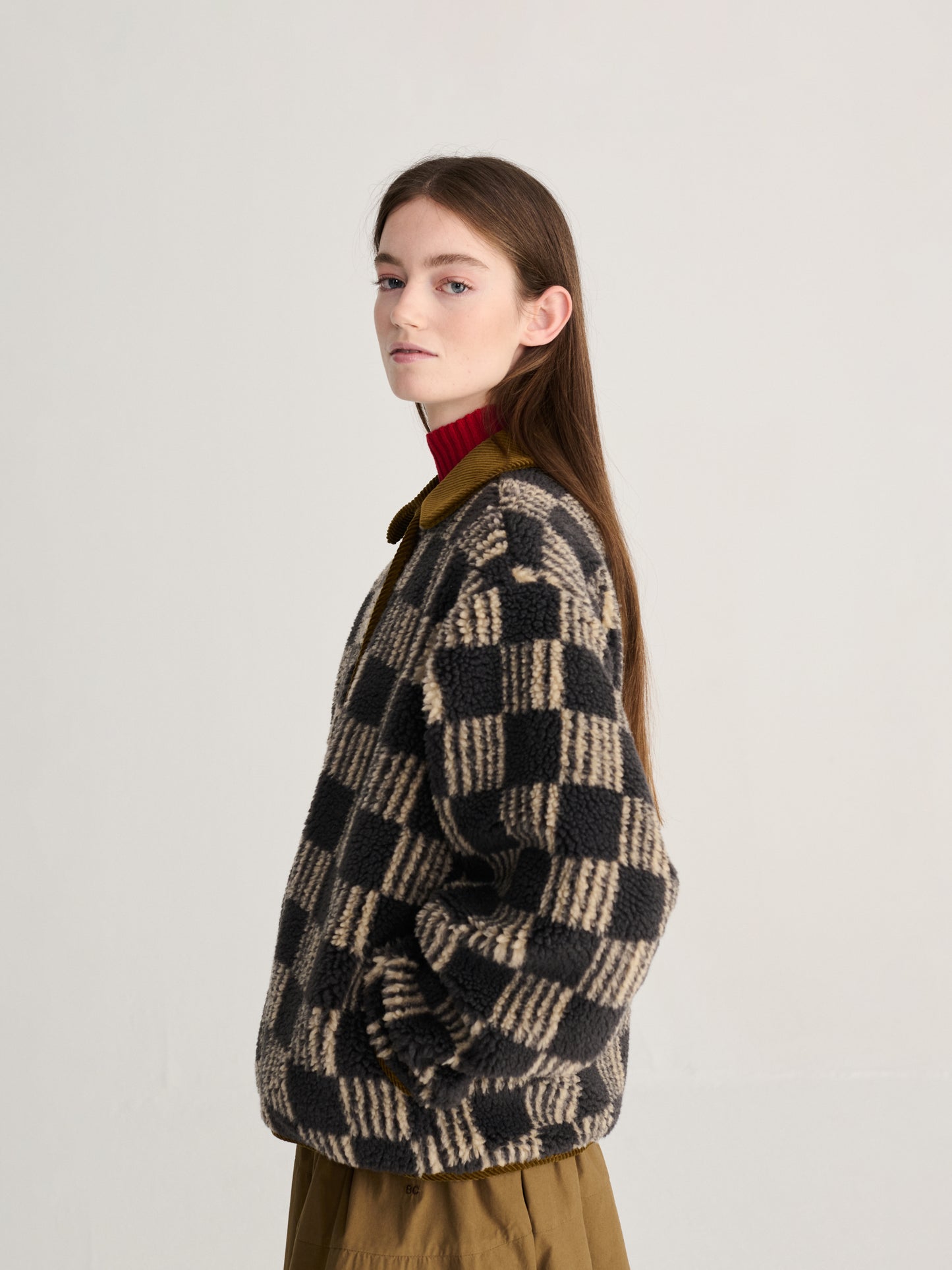 Jacke aus Sherpa Almost Moiré Allover