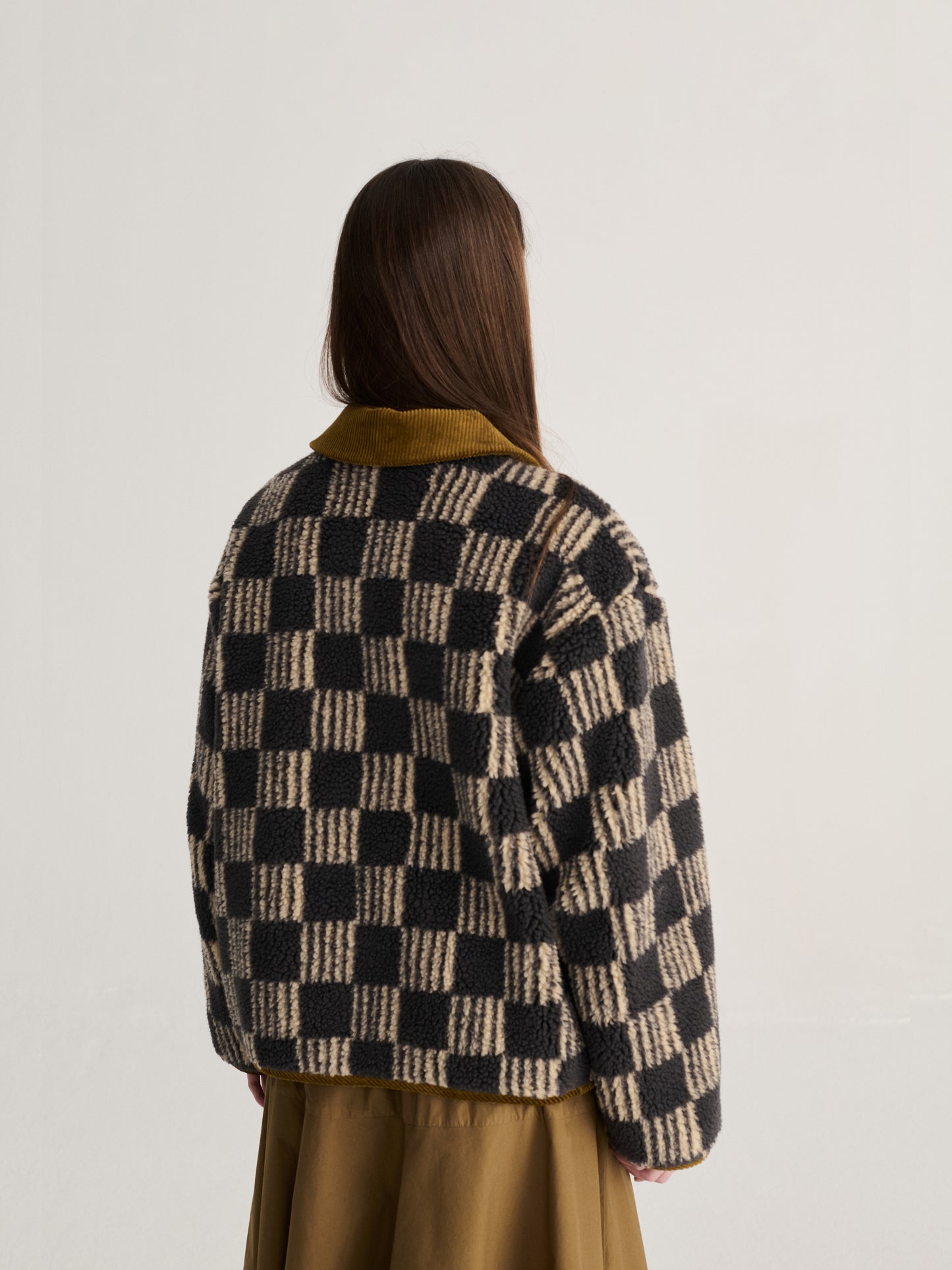 Jacke aus Sherpa Almost Moiré Allover
