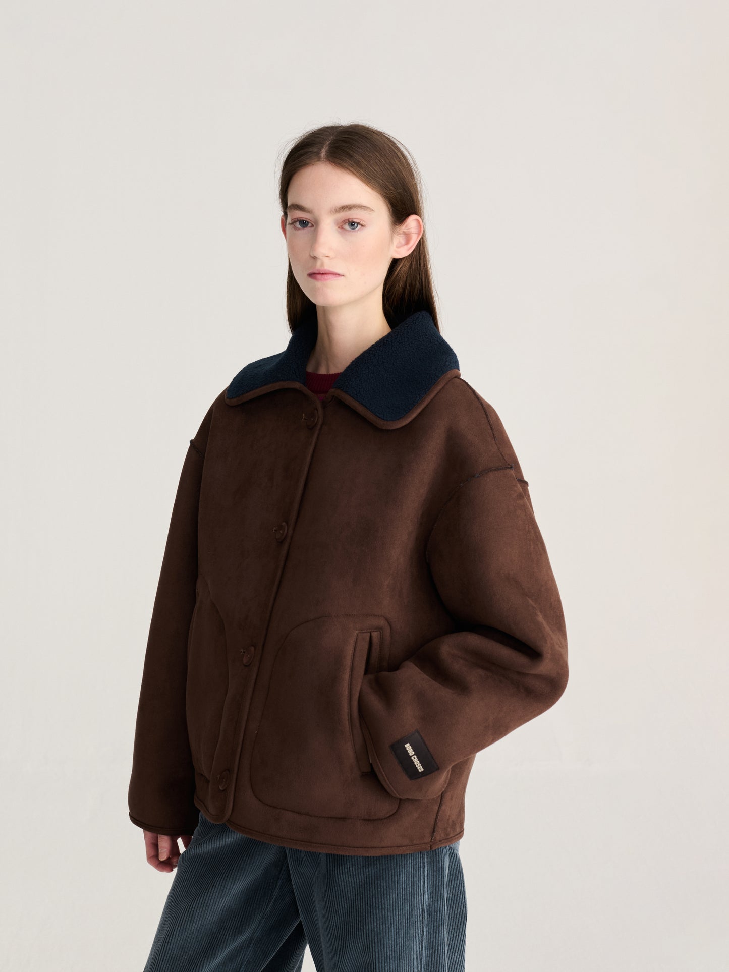Jaqueta reversible de borreguet suau