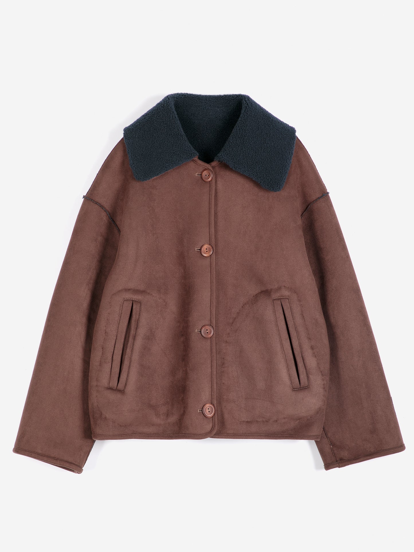 Jaqueta reversible de borreguet suau