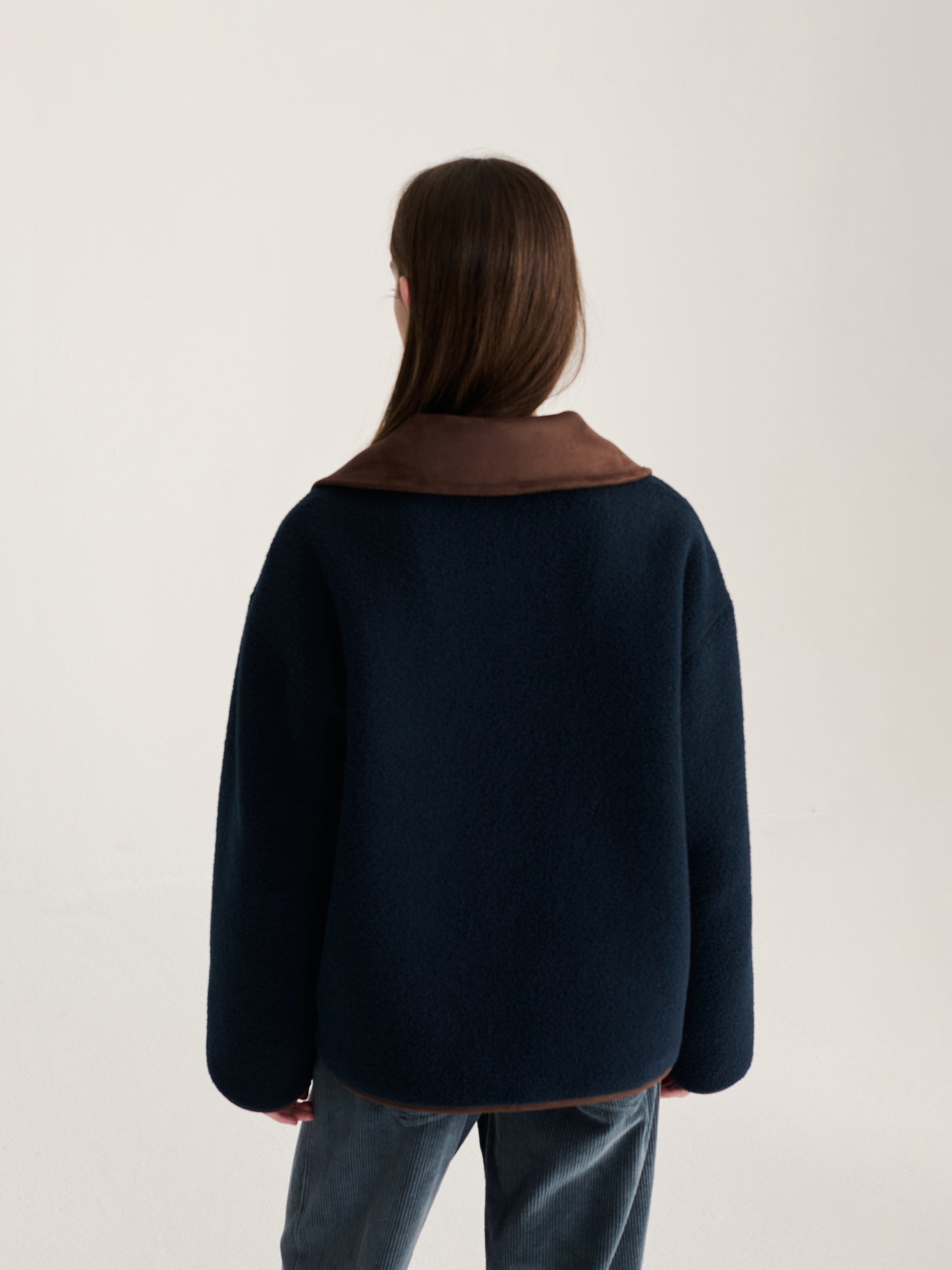 Jaqueta reversible de borreguet suau