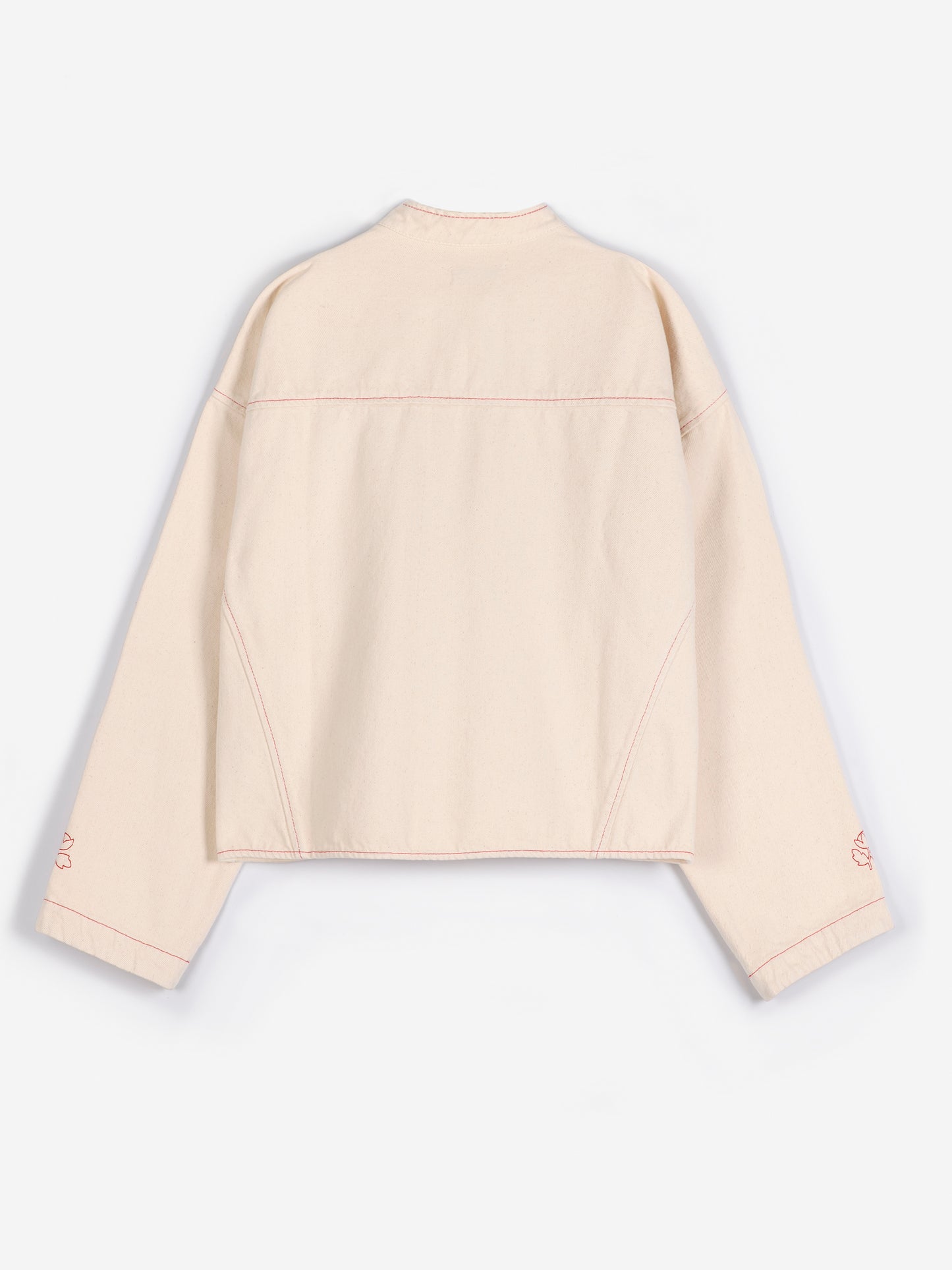 Vibrant Flower ecru twill jacket