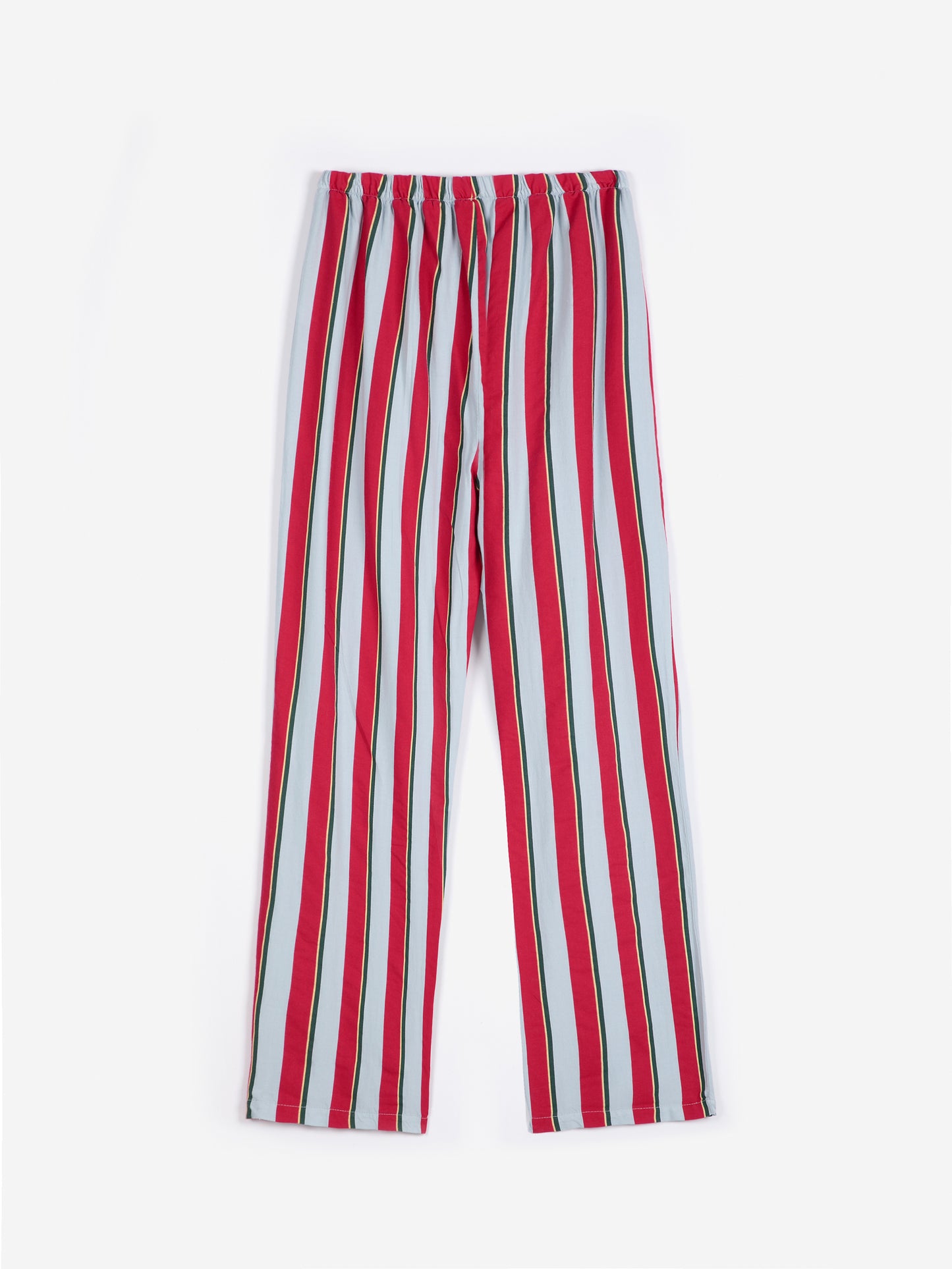Conjunto de pijama de franela fluida con estampado integral de rayas