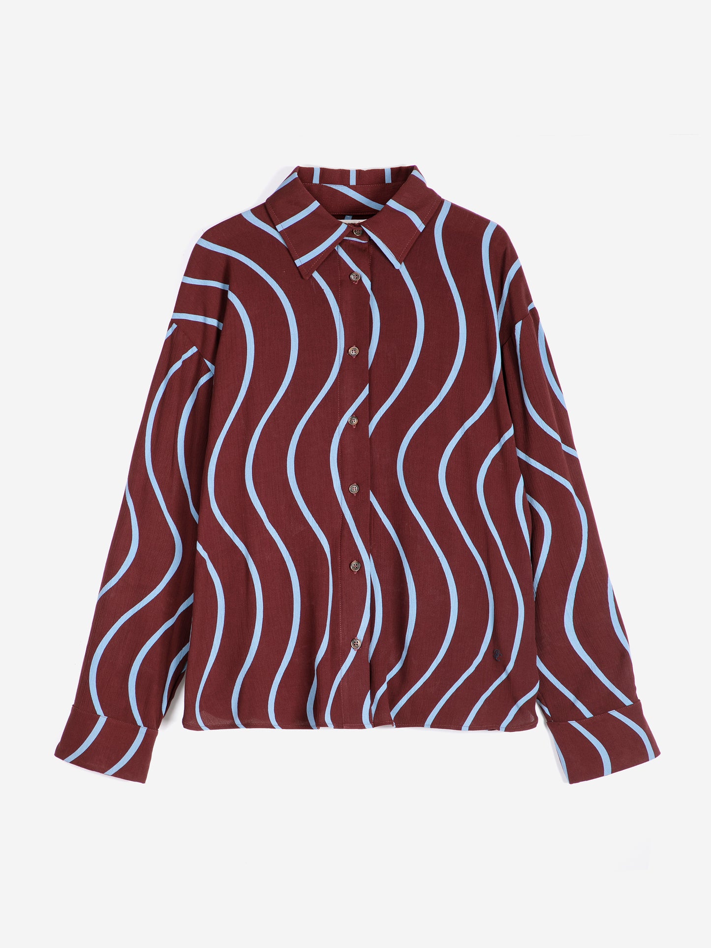 Chemise fluide à rayures all-over Psicodelic