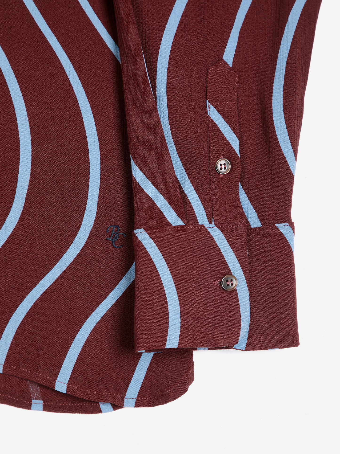Chemise fluide à rayures all-over Psicodelic