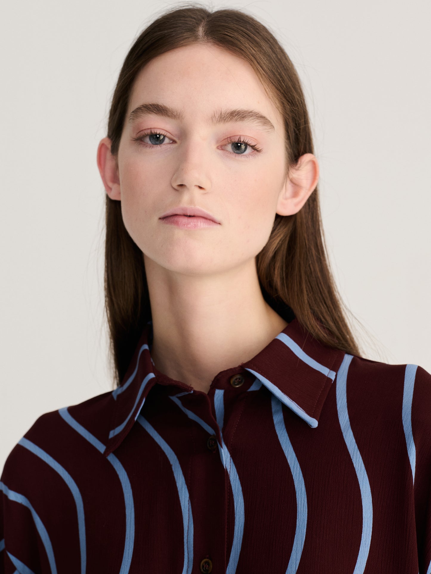 Chemise fluide à rayures all-over Psicodelic