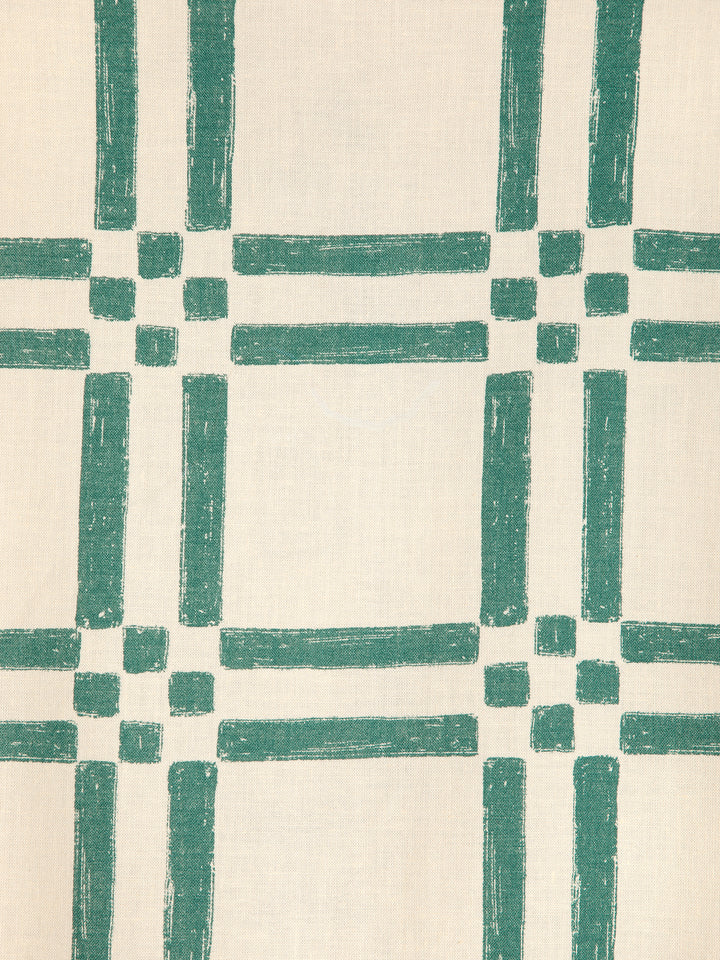 Squares all over poplin midi dress