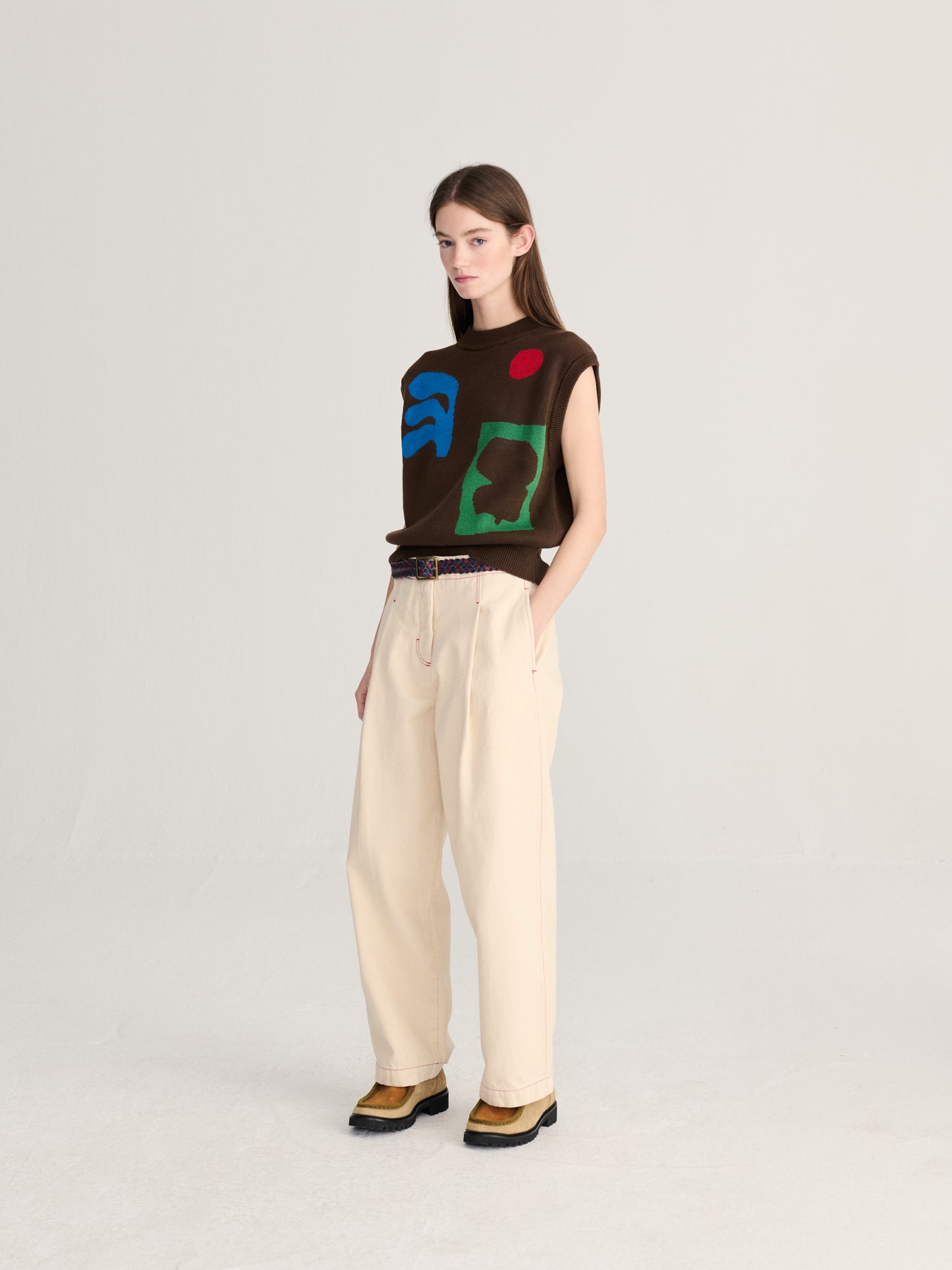 Plant Seal jacquard cotton vest