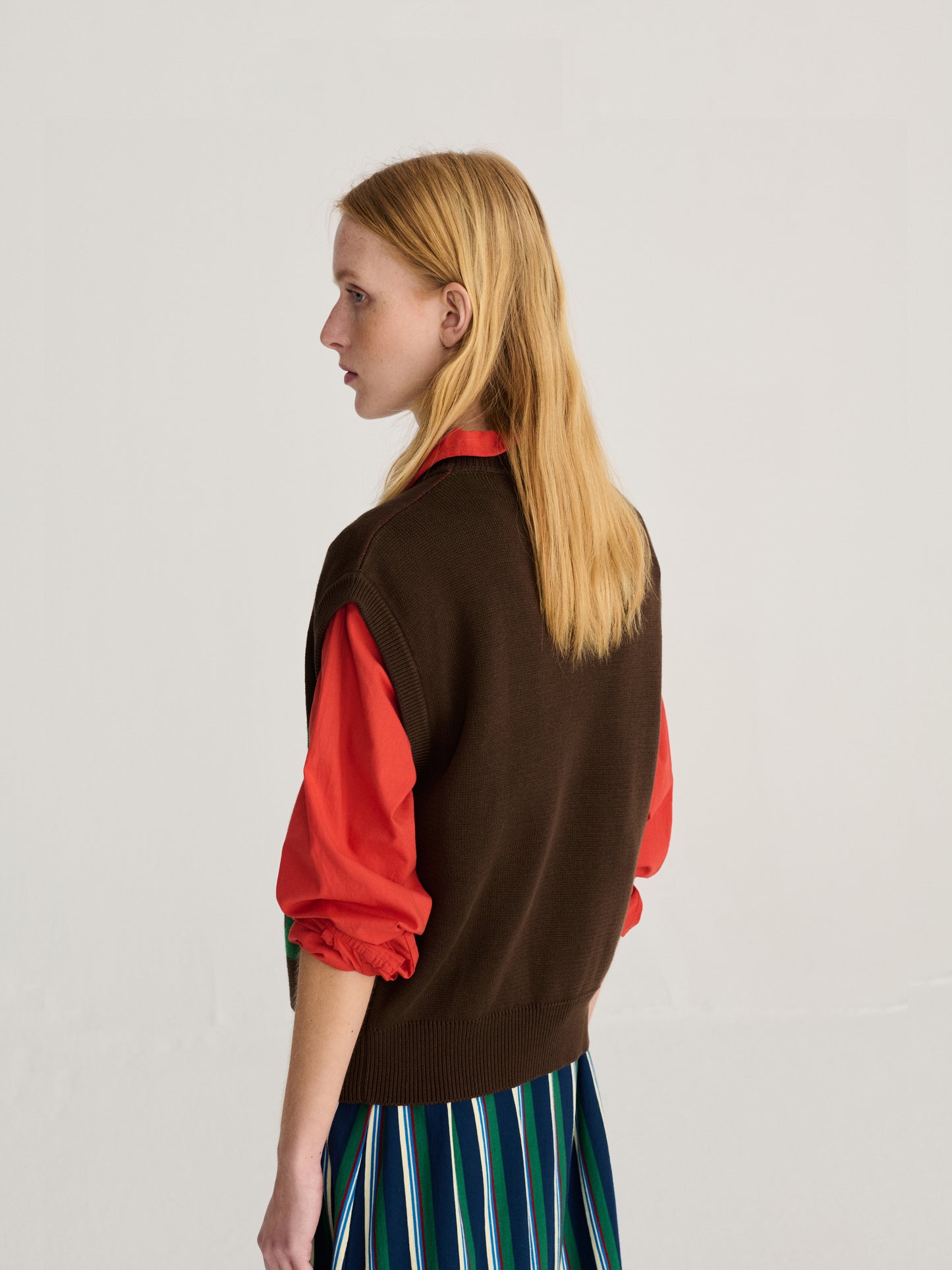 Plant Seal jacquard cotton vest